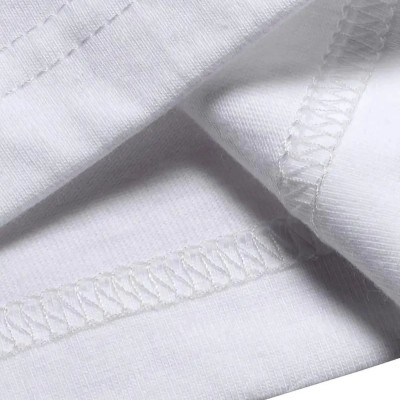 ERKEK Bisiklet yaka Tişört Özgür kuşlar Baskılı kısa kol T-shirt - Beyaz