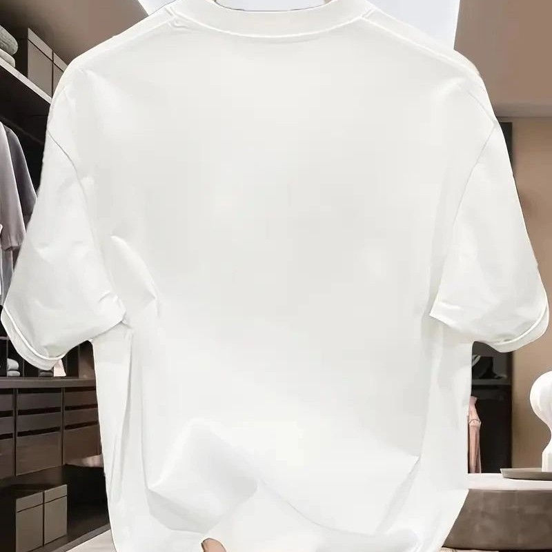 ERKEK Bisiklet yaka Tişört Özgür kuşlar Baskılı kısa kol T-shirt - Beyaz
