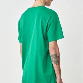 Erkek Düz Penye Tişört Bisiklet Yaka Kısa Kol Regular Fit T-Shirt - Yeşil
