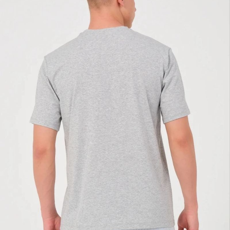 Erkek Düz T-Shirt Kısa Kol Bisiklet Yaka Regular Fit Rahat Kalıp Günlük Tişört - Gri