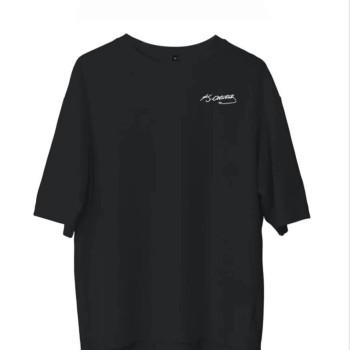 Erkek Kısa Kol Tişört Bisiklet Yaka ATATÜRK Baskılı T-Shirt - Siyah
