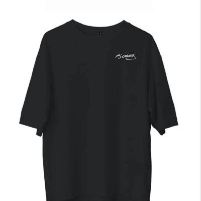Erkek Kısa Kol Tişört Bisiklet Yaka ATATÜRK Baskılı T-Shirt - Siyah