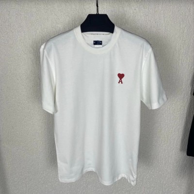 Erkek Kısa Kol Tişört Bisiklet Yaka KALP Baskılı Oversize T-Shirt - Beyaz