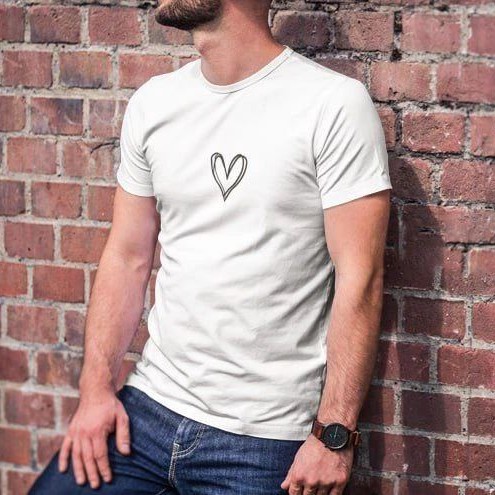 Erkek Kısa Kol Yazlık Tişört Bisiklet Yaka Baskılı Oversize T-Shirt - Beyaz