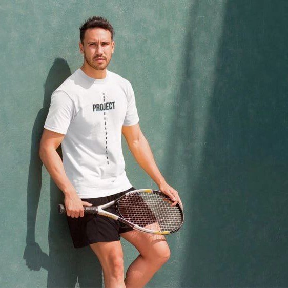 Erkek Kısa Kol Yazlık Tişört Bisiklet Yaka Baskılı Oversize T-Shirt - Beyaz