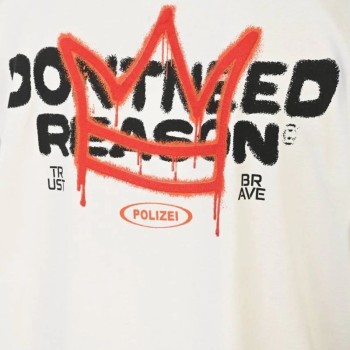 Erkek Kısa Kol Yazlık Tişört Bisiklet Yaka Baskılı Oversize T-Shirt - Beyaz