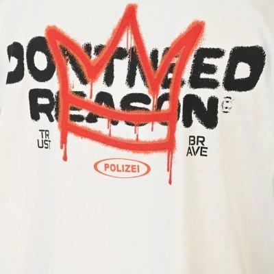 Erkek Kısa Kol Yazlık Tişört Bisiklet Yaka Baskılı Oversize T-Shirt - Beyaz
