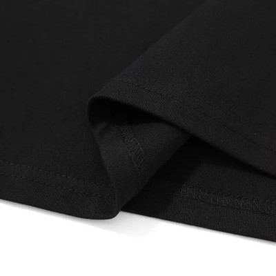 Erkek Kısa Kol Yazlık Tişört Bisiklet Yaka Baskılı Oversize T-Shirt - Siyah