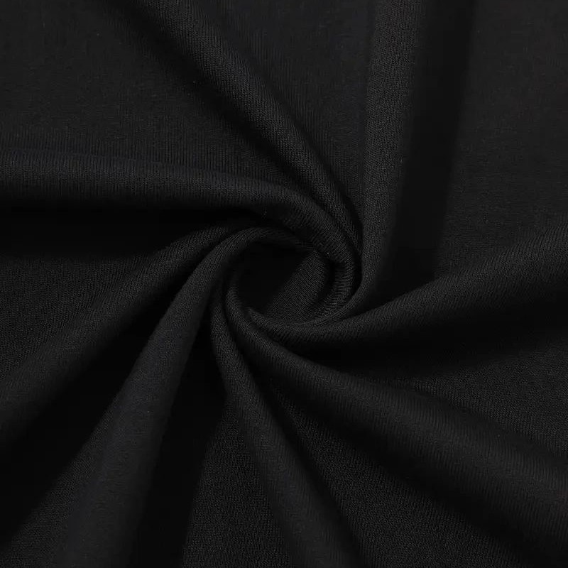 Erkek Kısa Kol Yazlık Tişört Bisiklet Yaka Baskılı Oversize T-Shirt - Siyah