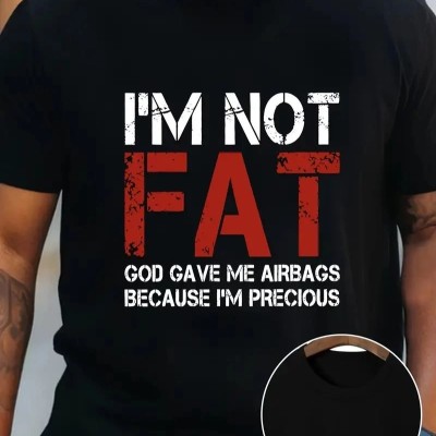 Erkek Kısa Kol Yazlık Tişört Bisiklet Yaka Baskılı Oversize T-Shirt - Siyah