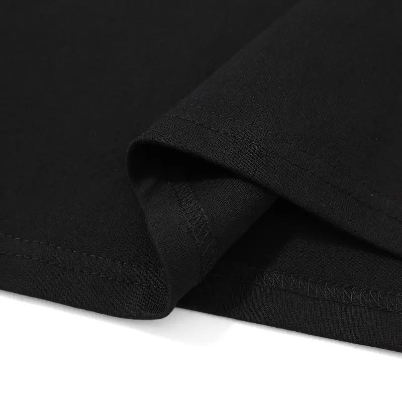 Erkek Kısa Kol Yazlık Tişört Bisiklet Yaka Palmiye Baskılı T-Shirt - Siyah