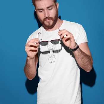 Erkek Özel Baskılı Modern Fit %100 Pamuk Bisiklet Yaka T-Shirt