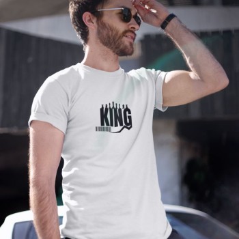 Erkek Özel Baskılı Modern Fit %100 Pamuk Bisiklet Yaka T-Shirt