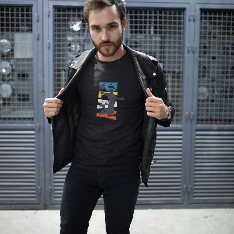 Erkek Özel Baskılı Modern Fit %100 Pamuk Bisiklet Yaka T-Shirt
