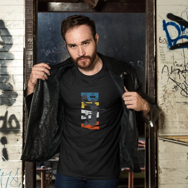 Erkek Özel Baskılı Modern Fit %100 Pamuk Bisiklet Yaka T-Shirt
