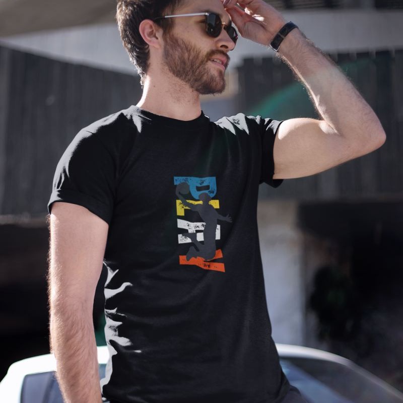 Erkek Özel Baskılı Modern Fit %100 Pamuk Bisiklet Yaka T-Shirt