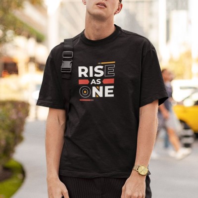 ERKEK Özel Baskılı Modern Fit %100 Pamuk Bisiklet Yaka T-Shirt
