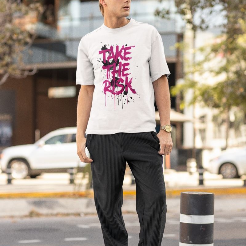 Erkek Özel Baskılı Modern Fit %100 Pamuk Bisiklet Yaka T-Shirt