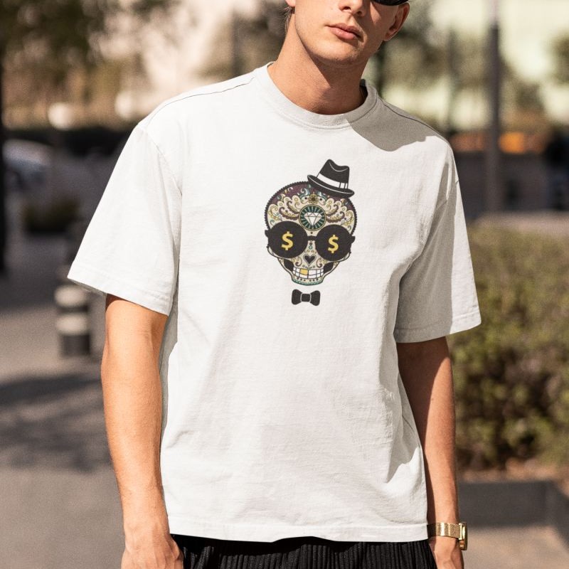 ERKEK Özel Baskılı Modern Fit %100 Pamuk Bisiklet Yaka T-Shirt