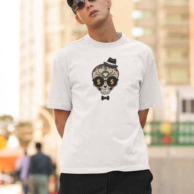 ERKEK Özel Baskılı Modern Fit %100 Pamuk Bisiklet Yaka T-Shirt