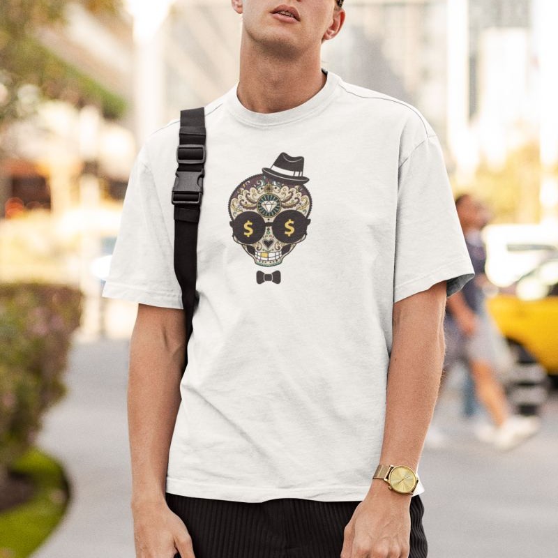 ERKEK Özel Baskılı Modern Fit %100 Pamuk Bisiklet Yaka T-Shirt