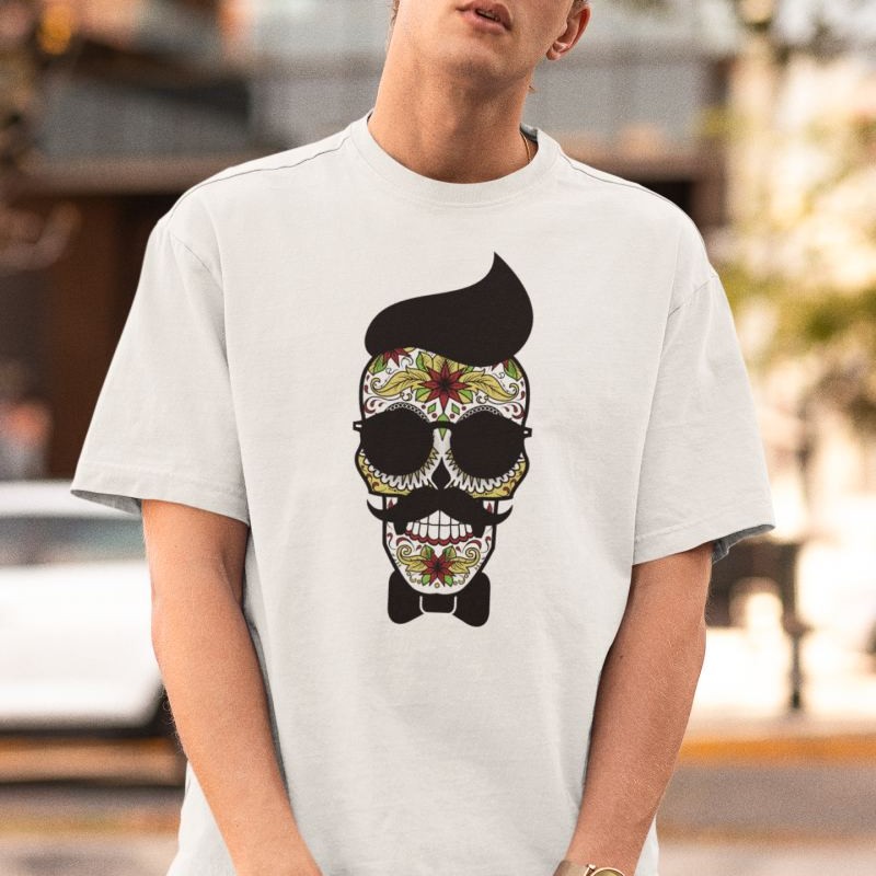 ERKEK Özel Baskılı Modern Fit %100 Pamuk Bisiklet Yaka T-Shirt