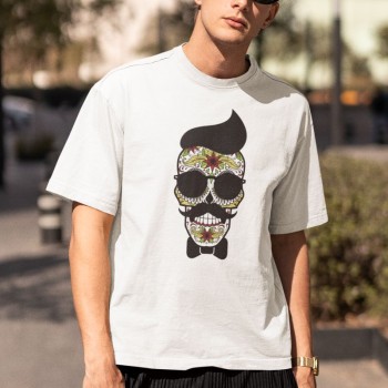 ERKEK Özel Baskılı Modern Fit %100 Pamuk Bisiklet Yaka T-Shirt