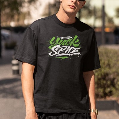 ERKEK Özel Baskılı Modern Fit %100 Pamuk Bisiklet Yaka T-Shirt