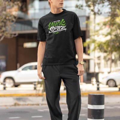 ERKEK Özel Baskılı Modern Fit %100 Pamuk Bisiklet Yaka T-Shirt