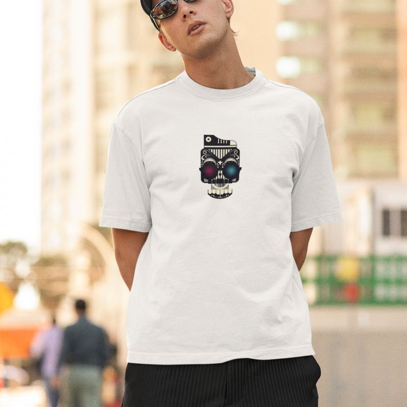 ERKEK Özel Baskılı Modern Fit %100 Pamuk Bisiklet Yaka T-Shirt