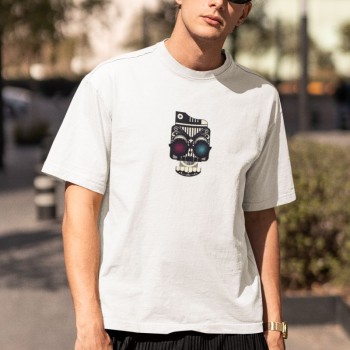ERKEK Özel Baskılı Modern Fit %100 Pamuk Bisiklet Yaka T-Shirt