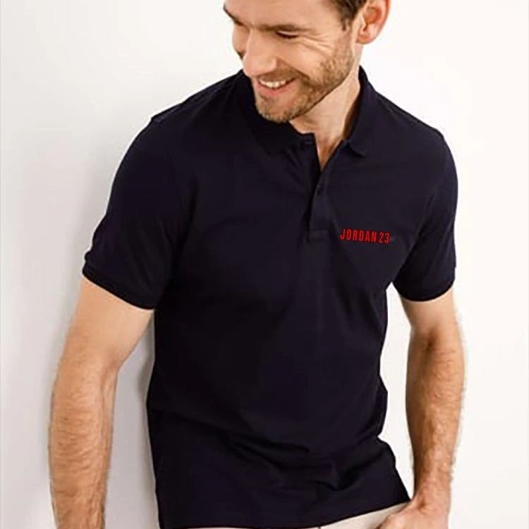 Erkek Pike Polo Yaka Tişört Düğmeli Baskılı T-Shirt - Beyaz