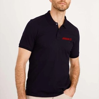 Erkek Pike Polo Yaka Tişört Düğmeli Baskılı T-Shirt - Beyaz