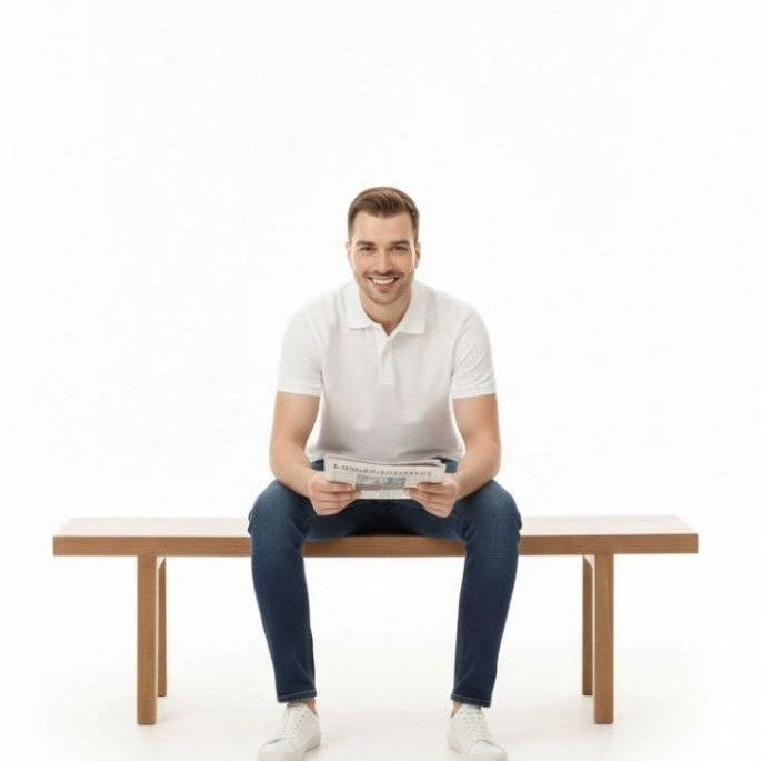 Erkek Polo Yaka Düğmeli Pike Kumaş Tişört Regular Fit Kısa Kol T-Shirt - Beyaz