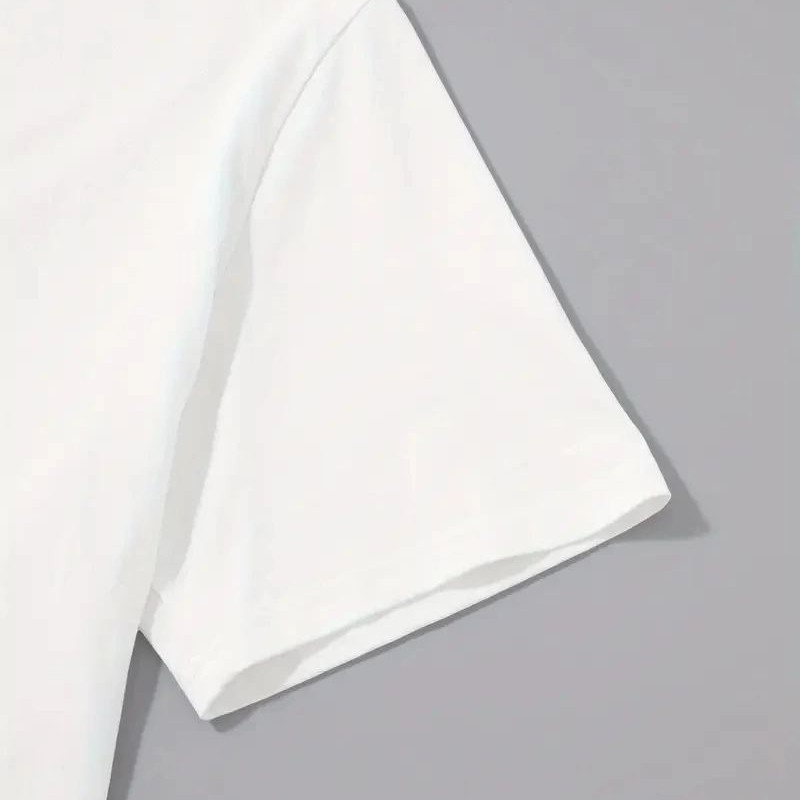 Erkek Sarj %1 Baskılı T-Shirt Kısa Kol Bisiklet Yaka Regular Fit Tişört - Beyaz