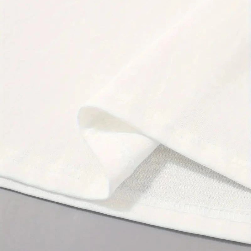 Erkek Sarj %1 Baskılı T-Shirt Kısa Kol Bisiklet Yaka Regular Fit Tişört - Beyaz