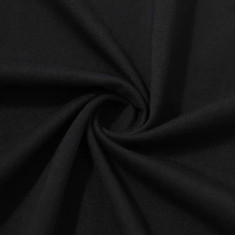Erkek Sarj %1 Baskılı T-Shirt Kısa Kol Bisiklet Yaka Regular Fit Tişört - - Siyah