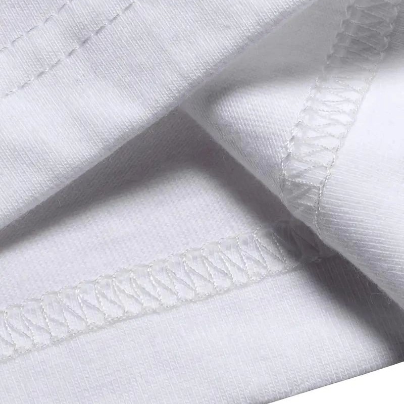 Erkek T-shirt Tavşan Baskılı Kısa Kollu Tişört - Beyaz