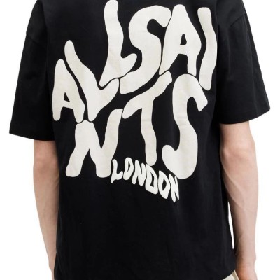 Erkek Tişört Baskılı Oversize Kısa kol T-shirt - Siyah
