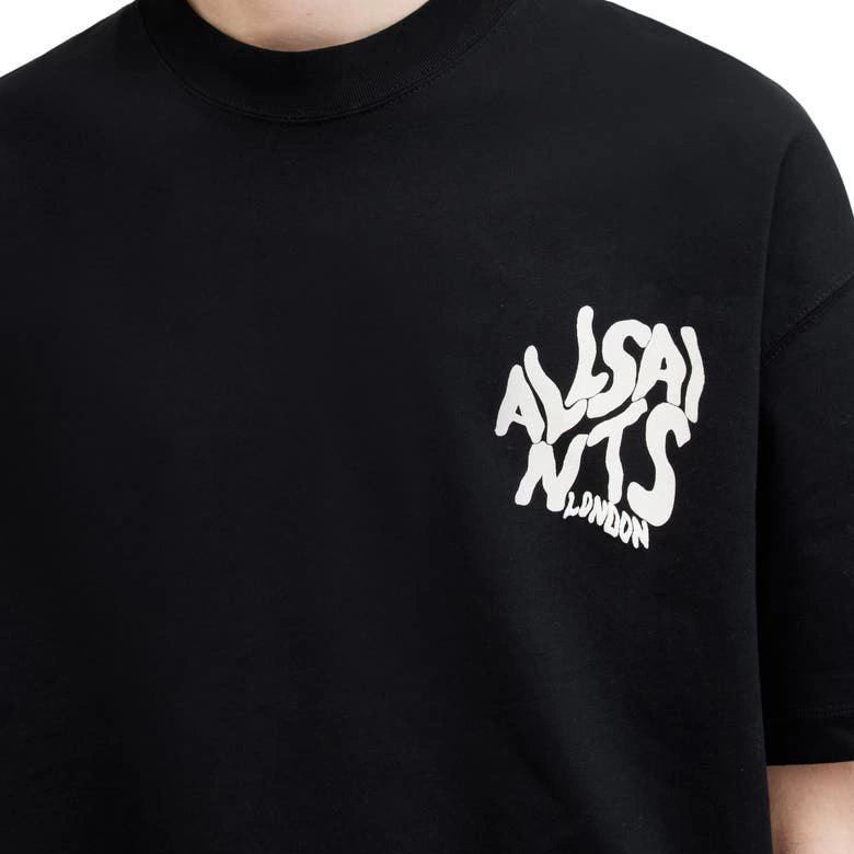Erkek Tişört Baskılı Oversize Kısa kol T-shirt - Siyah
