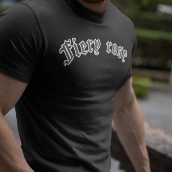 Erkek Tişort Bisiklet Yaka Baskılı kısa kol T-Shirt - Siyah
