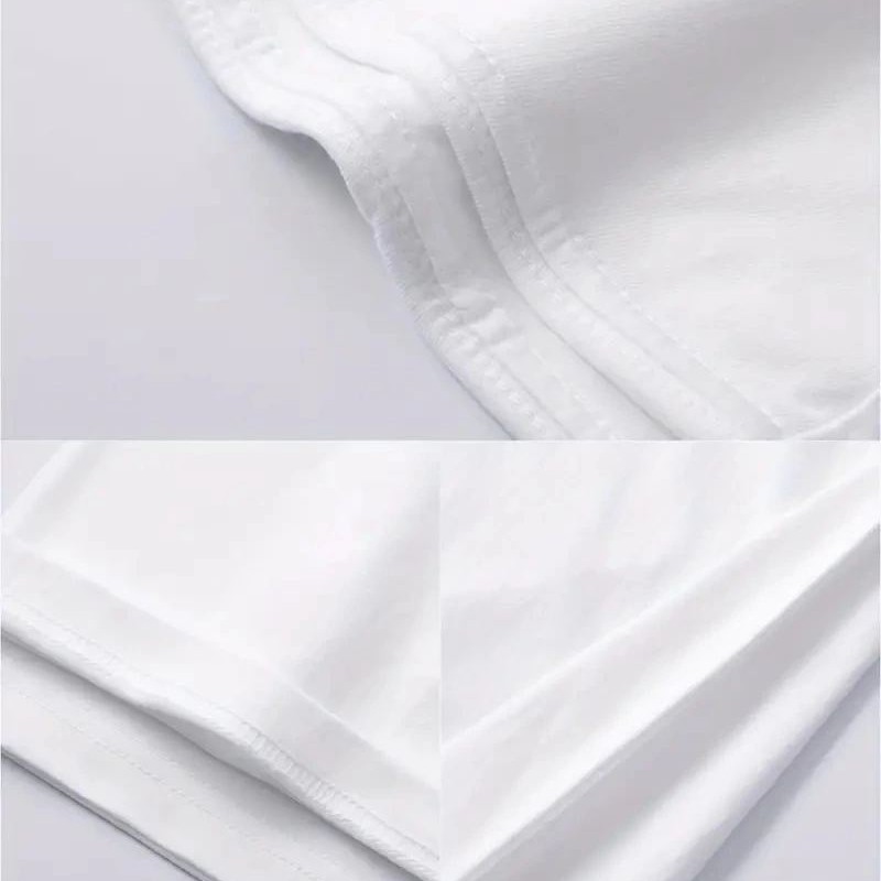 Erkek Tişört Bisiklet Yaka Kore sevimli ayı baskı Kısa Kol T-Shirt  - Beyaz