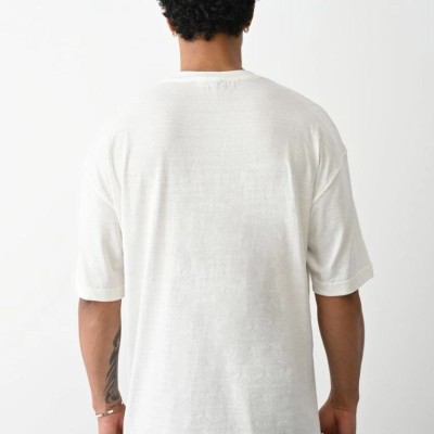 Erkek Tişört Düz Basic Penye Yazlık Bisiklet Yaka Kısa Kol T-Shirt - Beyaz