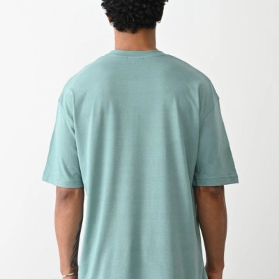 Erkek Tişört Düz Basic Penye Yazlık Bisiklet Yaka Kısa Kol T-Shirt - Mint Yeşili
