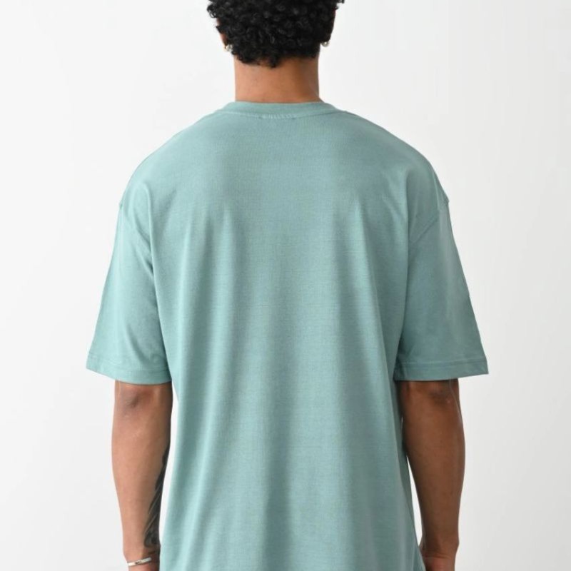 Erkek Tişört Düz Basic Penye Yazlık Bisiklet Yaka Kısa Kol T-Shirt - Mint Yeşili