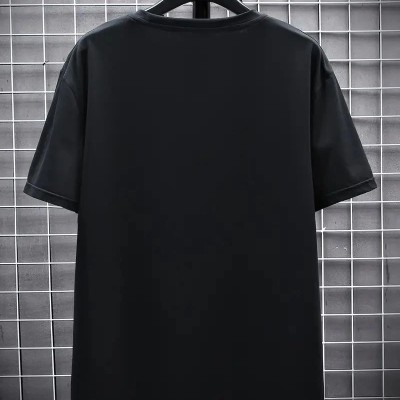 Erkek Tişört FUTRE Baskılı Kısa Kol Bisiklet Yaka T-shirt - Siyah