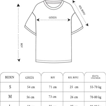 Erkek Tişört Karoyaka Dikişli Oversize T-Shirt - Beyaz
