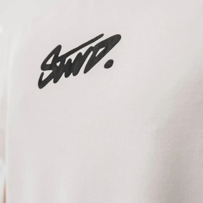Erkek Tişört Yazlık Baskılı Oversize Kısa kol T-Shirt - Beyaz