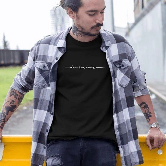 Erkek Tişört Yazlık Bisiklet Yaka Baskılı Kısa kol T-Shirt - Siyah