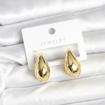 Gold Renk Damla Küpe 24 mm